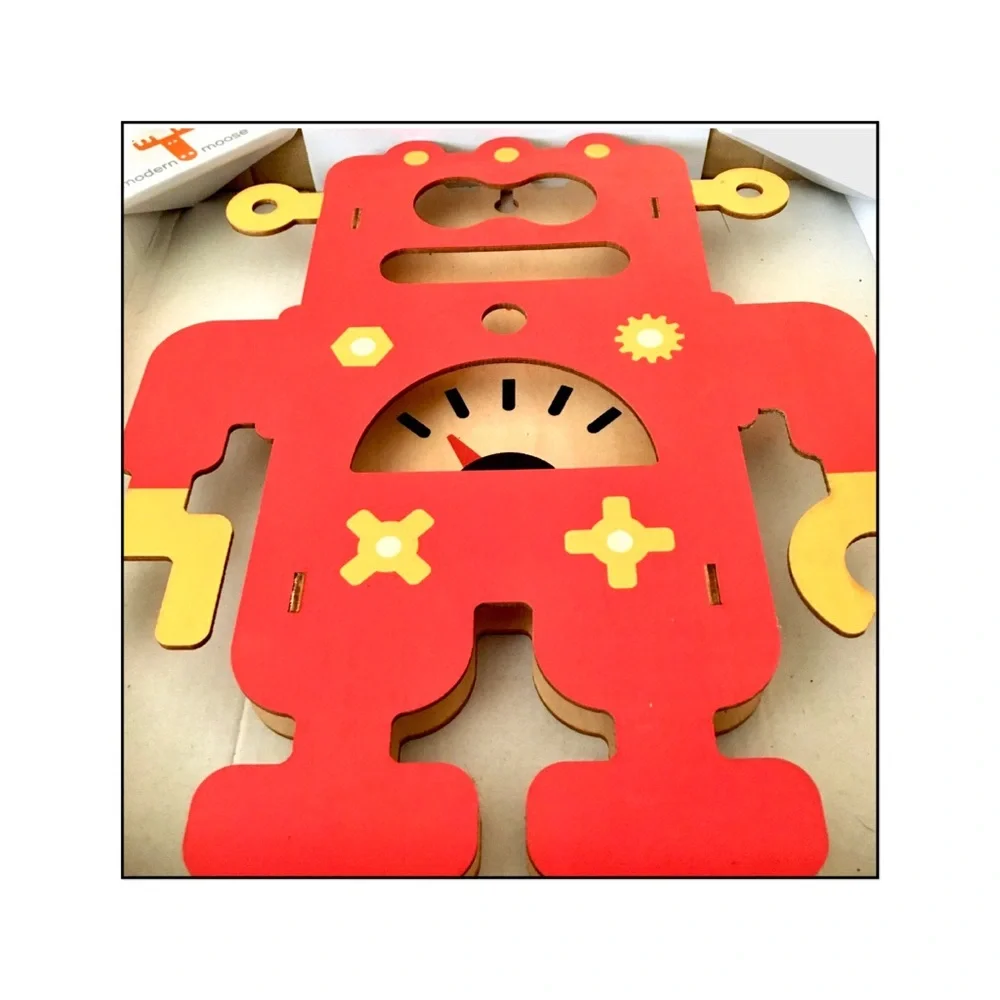 Kid’s 3D Robot Wooden Wall Hanging by Modern Moose